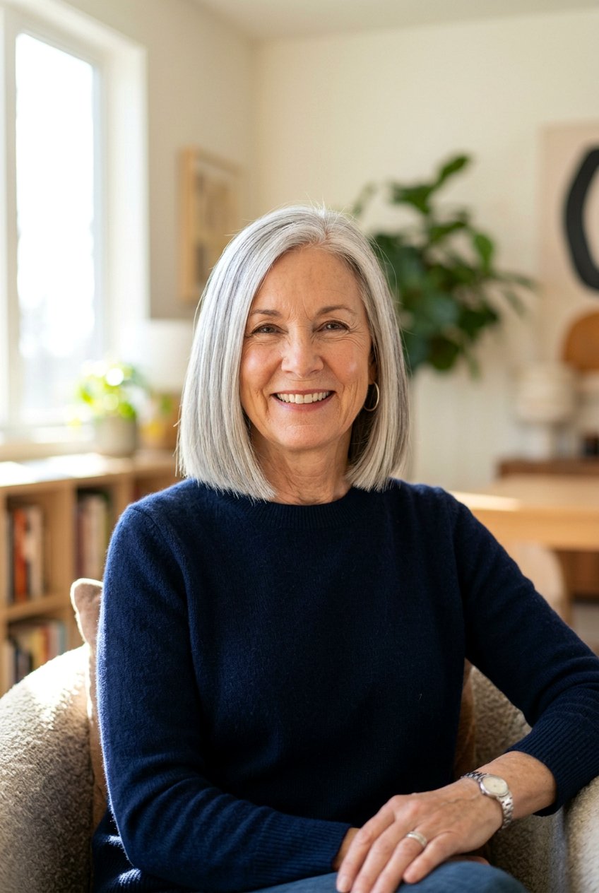 Classic Blunt Bob Haircut - 20 best haircuts for women over 60 - 20 best haircuts for women over 60