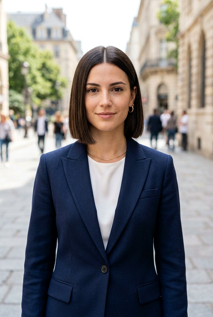 Classic Blunt Bob With Center Part - 20 clean professional bob with center part - 20 clean professional bob with center part