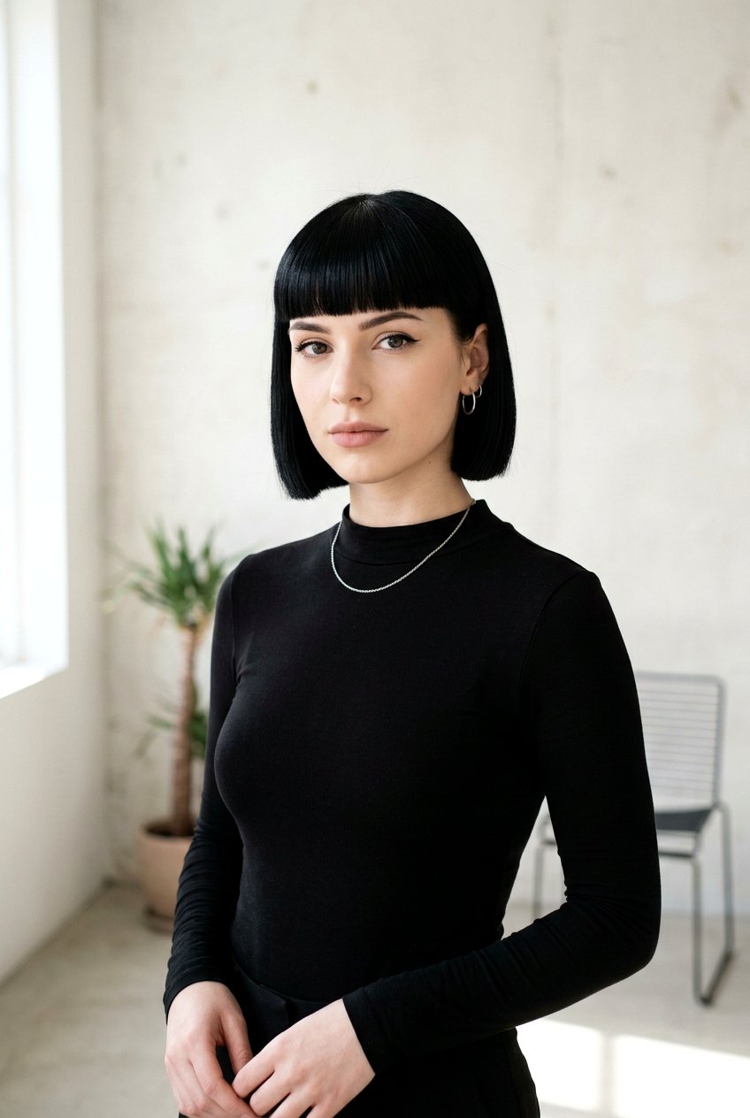Classic Blunt Goth Bob Haircut - 20 goth bob haircut - 20 goth bob haircut