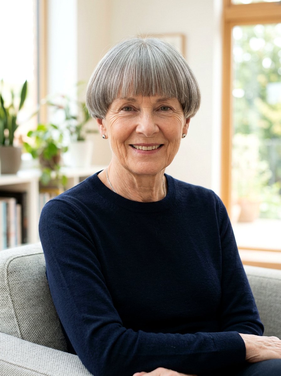 Classic Bowl Cut Haircut For Older Women - 20 older women haircut ideas for thin hair - 20 older women haircut ideas for thin hair