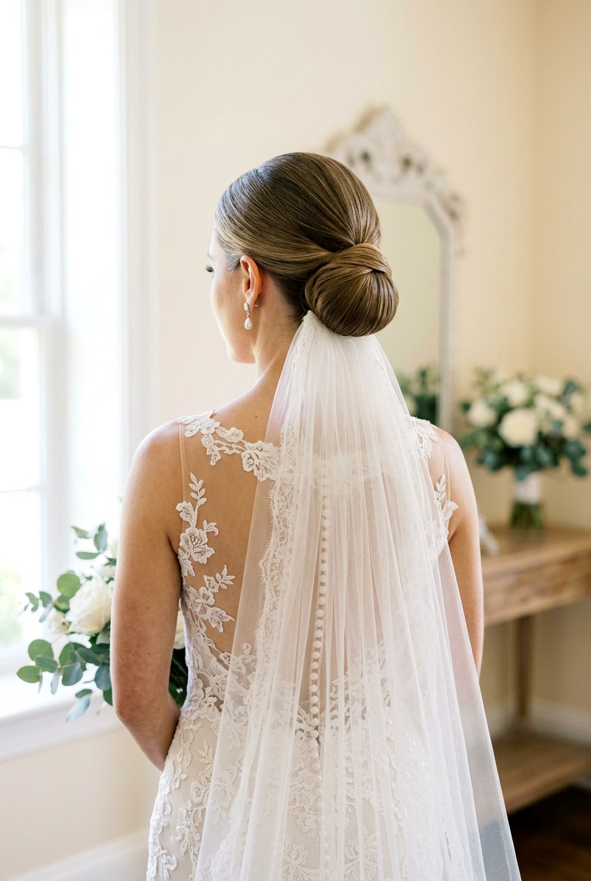 Classic Bridal Chignon With Veil - 20 modern bridal chignon - 20 modern bridal chignon