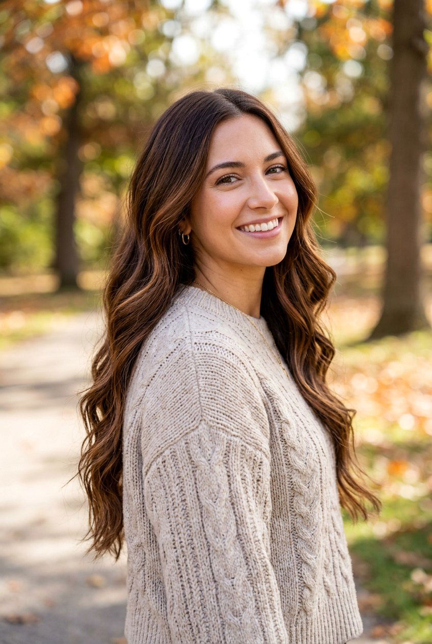 Classic Chestnut Balayage On Long Hair - 20 chestnut balayage hair color - 20 chestnut balayage hair color