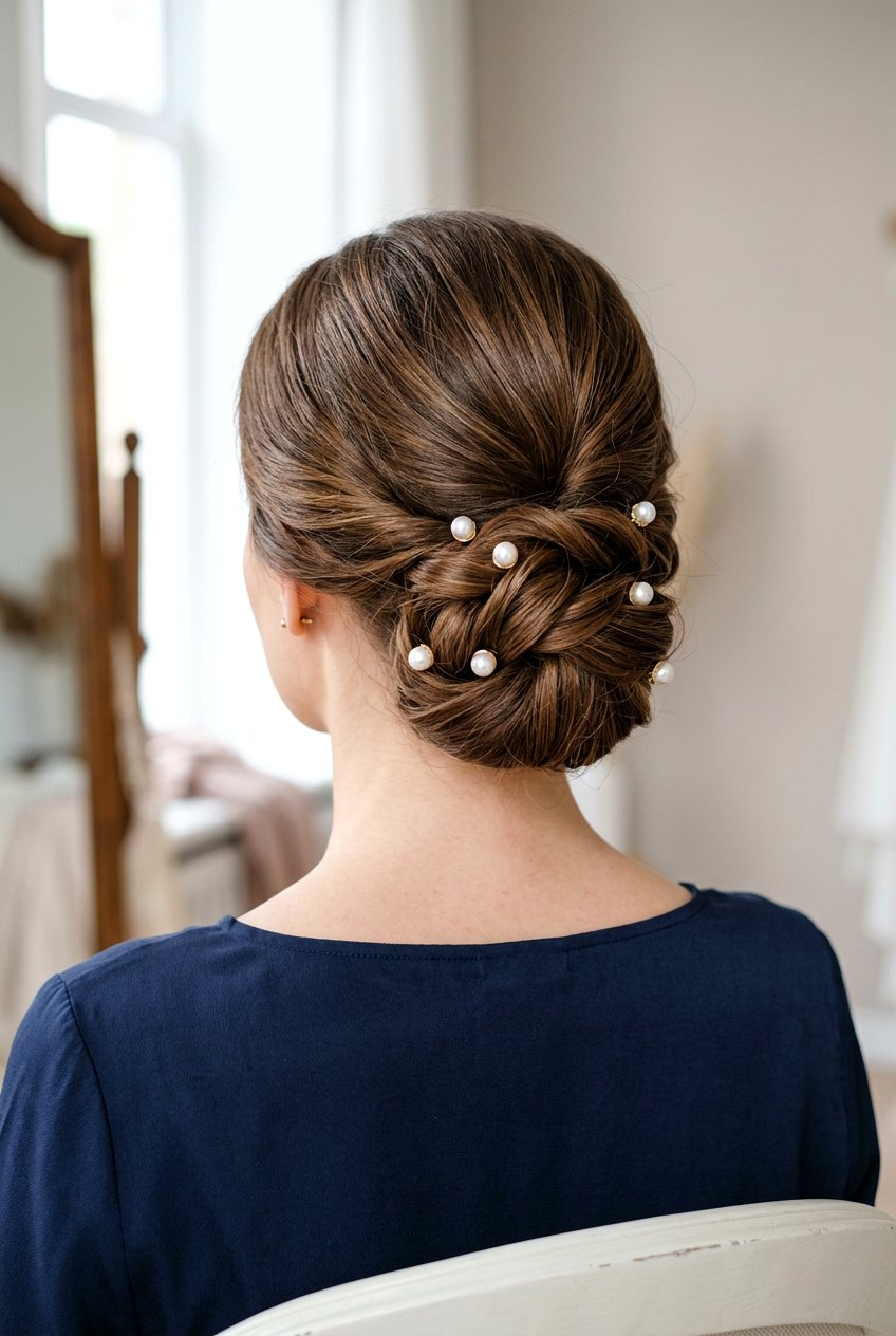 Classic Chignon - 20 bridesmaid updo hairstyles - 20 bridesmaid updo hairstyles