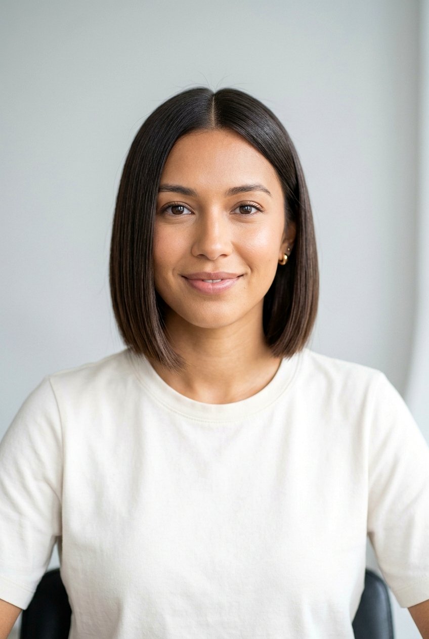 Classic Chin Length Bob For Oval Face - 20 flattering bob for oval face - 20 flattering bob for oval face