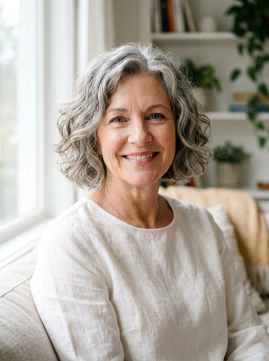 Classic Chin Length Wavy Bob - 20 wavy bob for women over 50 - 20 wavy bob for women over 50