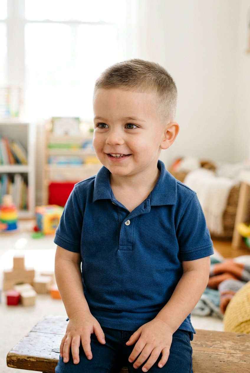 Classic Crew Cut - 20 first haircut ideas for boys - 20 first haircut ideas for boys