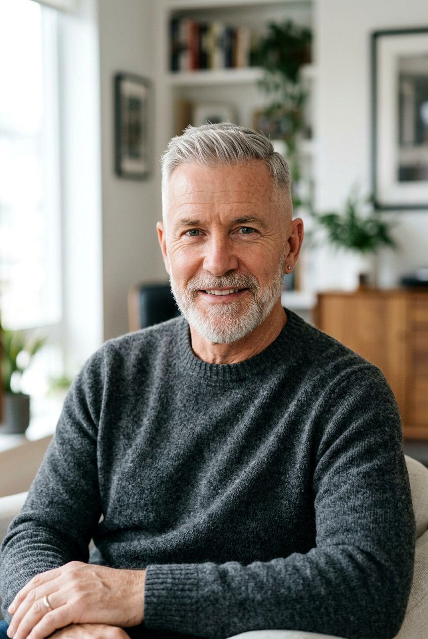 Classic Crew Cut - 20 mens haircut for mature gray hair - 20 men’s haircut for mature gray hair