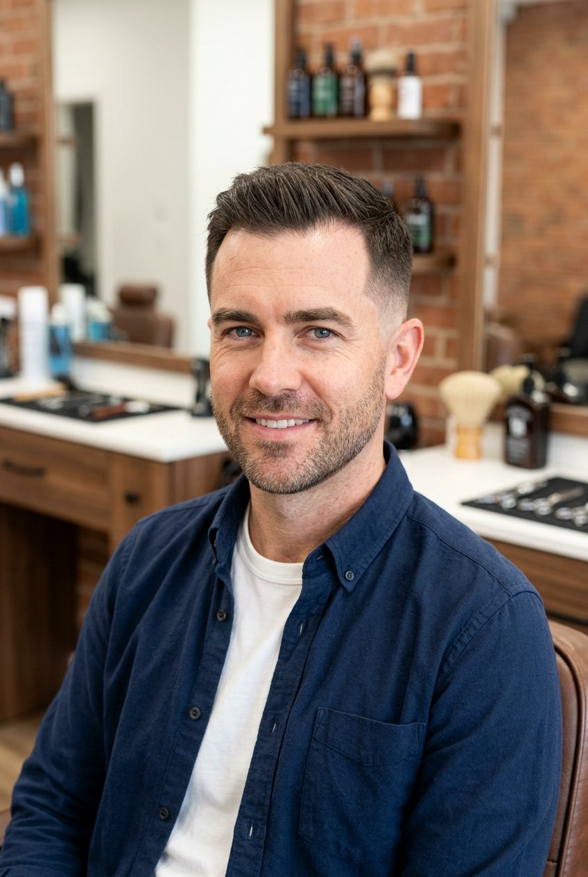 Classic Crew Cut - 20 hairstyles for men with thin hair - 20 hairstyles for men with thin hair