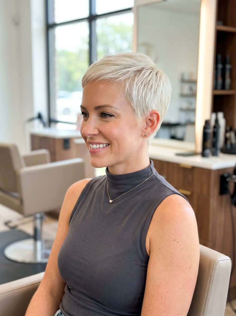 Classic Cropped Pixie - 20 sleek pixie for older women - 20 sleek pixie for older women