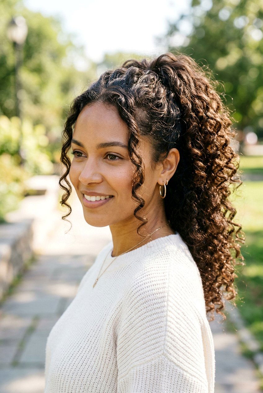Classic Curly High Ponytail - 20 curly high ponytail - 20 curly high ponytail