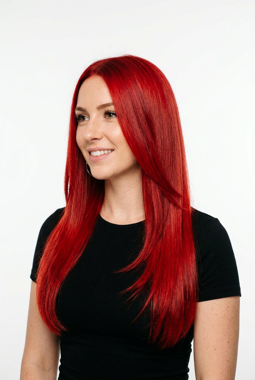Classic Fire Engine Red Hair - 20 fire hair color ideas - 20 fire hair color ideas