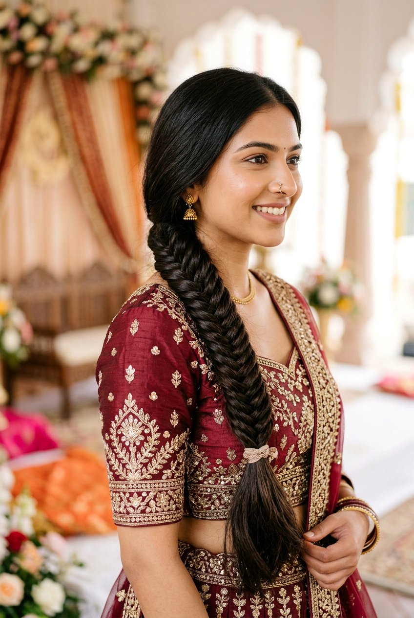 Classic Fishtail Braid For Eid - 20 eid party hairstyles for women - 20 eid party hairstyles for women