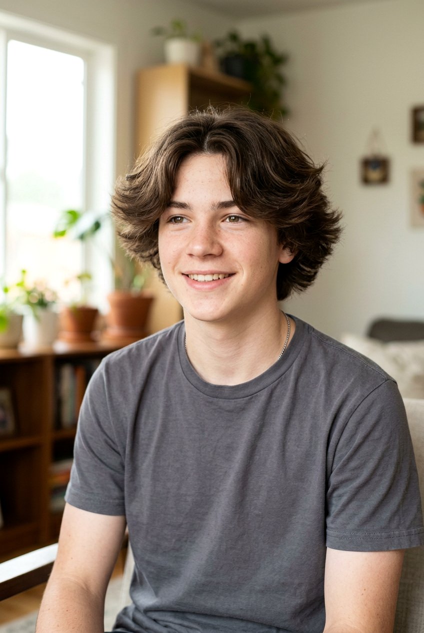 Classic Fluffy Middle Part - 20 boys fluffy middle part haircut - 20 boys fluffy middle part haircut