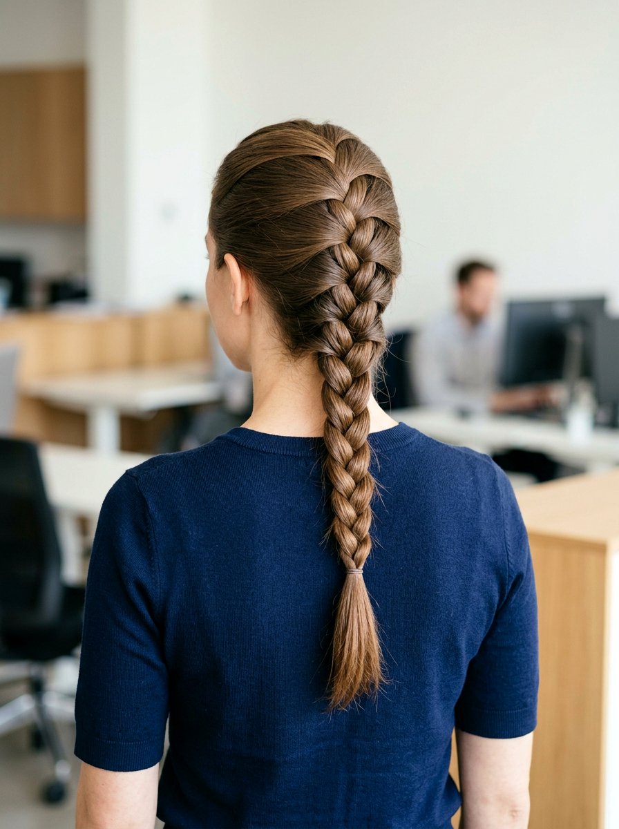 Classic French Braid - 20 office hairstyle for humid days - 20 office hairstyle for humid days