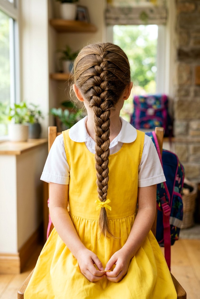 Classic French Braid - 20 neat school hairstyle for little girls - 20 neat school hairstyle for little girls