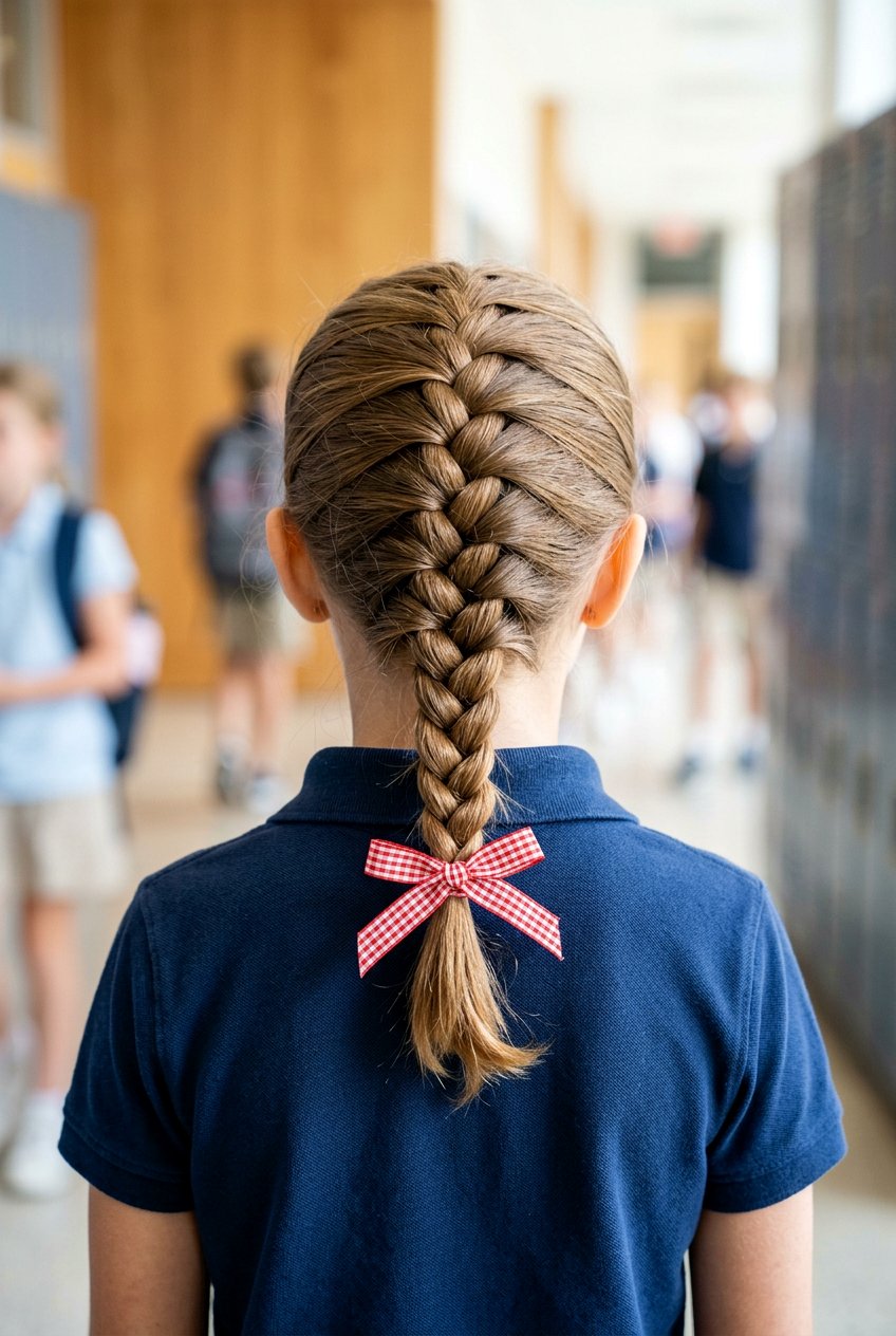 Classic French Braid - 20 first day of school hairstyles - 20 first day of school hairstyles