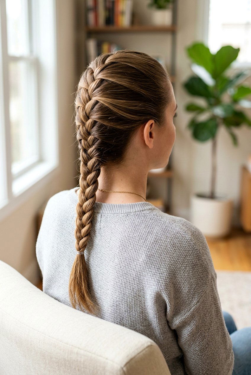 Classic French Braid For Picture Day - 20 easy hairstyles for picture day - 20 easy hairstyles for picture day