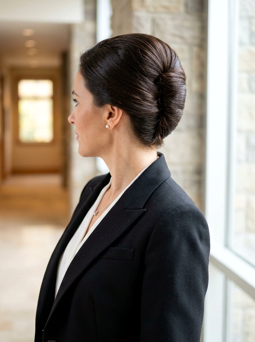 Classic French Twist - 20 office hairstyle with minimal effort - 20 office hairstyle with minimal effort