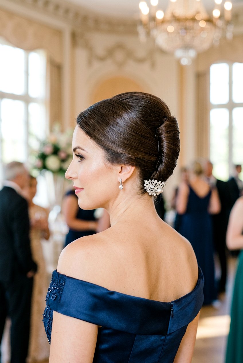 Classic French Twist - 20 engagement party hairstyles - 20 engagement party hairstyles