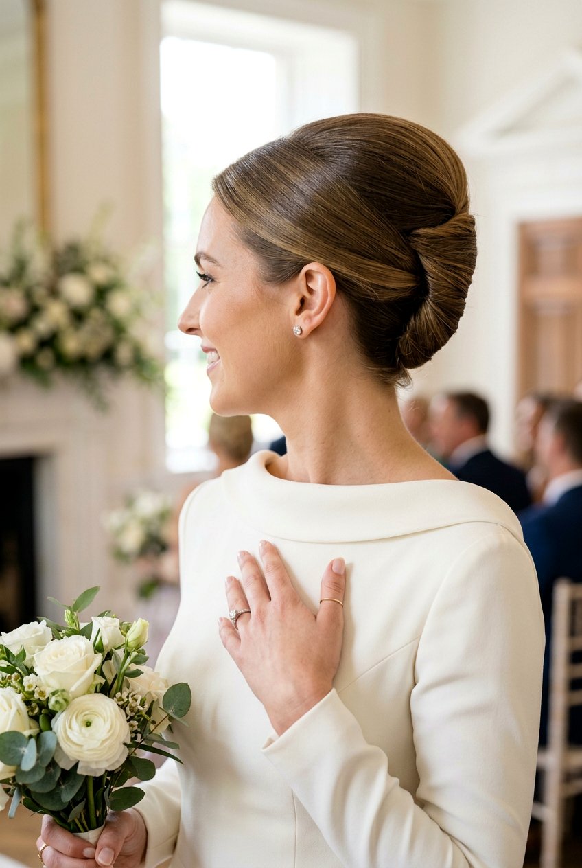 Classic French Twist Engagement Hairstyle - 20 engagement dinner hairstyles - 20 engagement dinner hairstyles