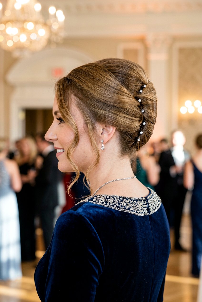 Classic French Twist Mother of the Bride Updo - 20 mother of the bride hairstyles - 20 mother of the bride hairstyles