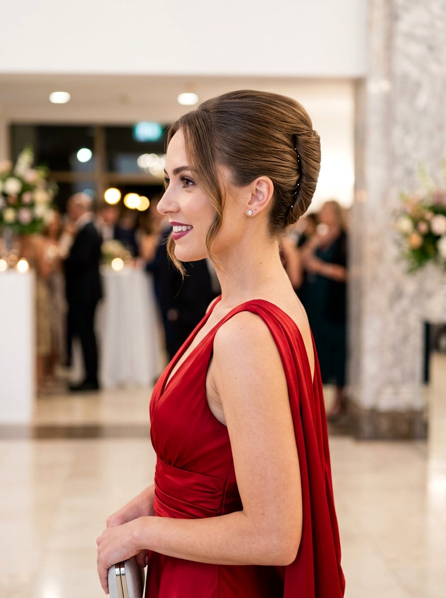 Classic French Twist Updo - 20 party hairstyle for red dress - 20 party hairstyle for red dress