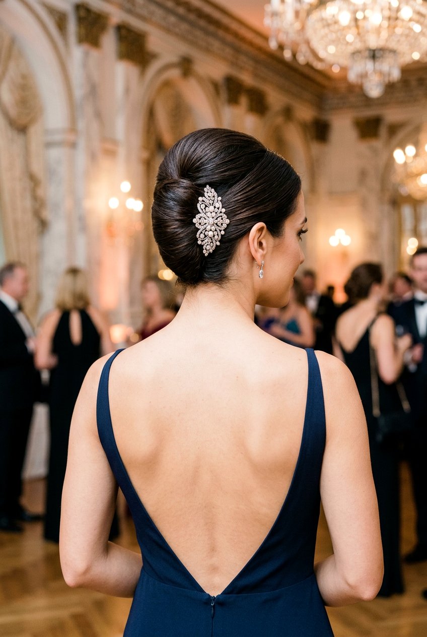 Classic French Twist Updo for Prom - 20 prom hairstyles for medium hair - 20 prom hairstyles for medium hair