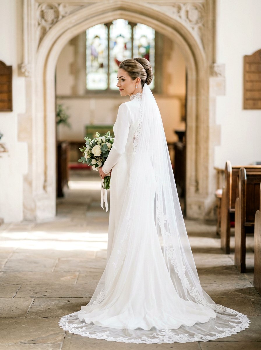 Classic French Twist With Veil - 20 veil friendly wedding updo - 20 veil friendly wedding updo