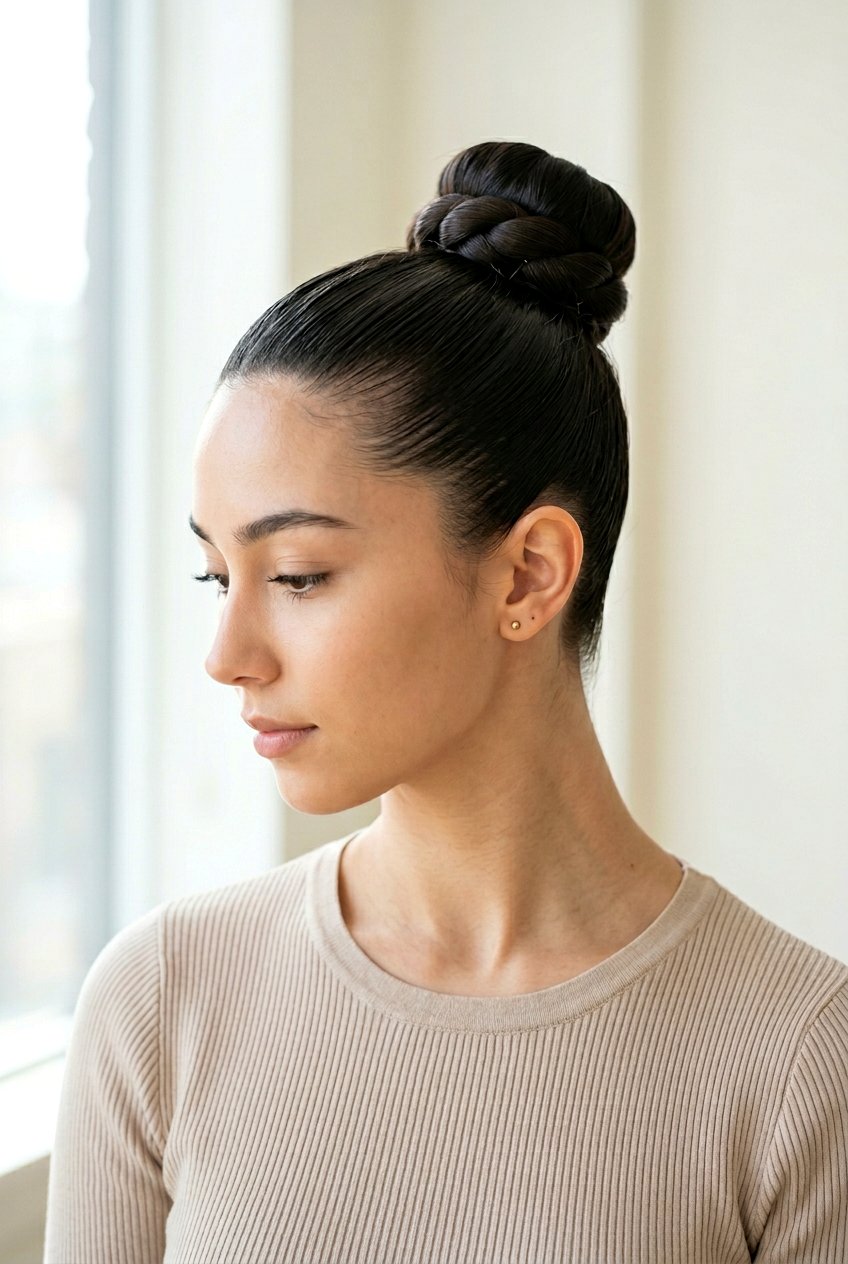 Classic High Ballerina Bun - 20 ballerina bun hairstyle - 20 ballerina bun hairstyle