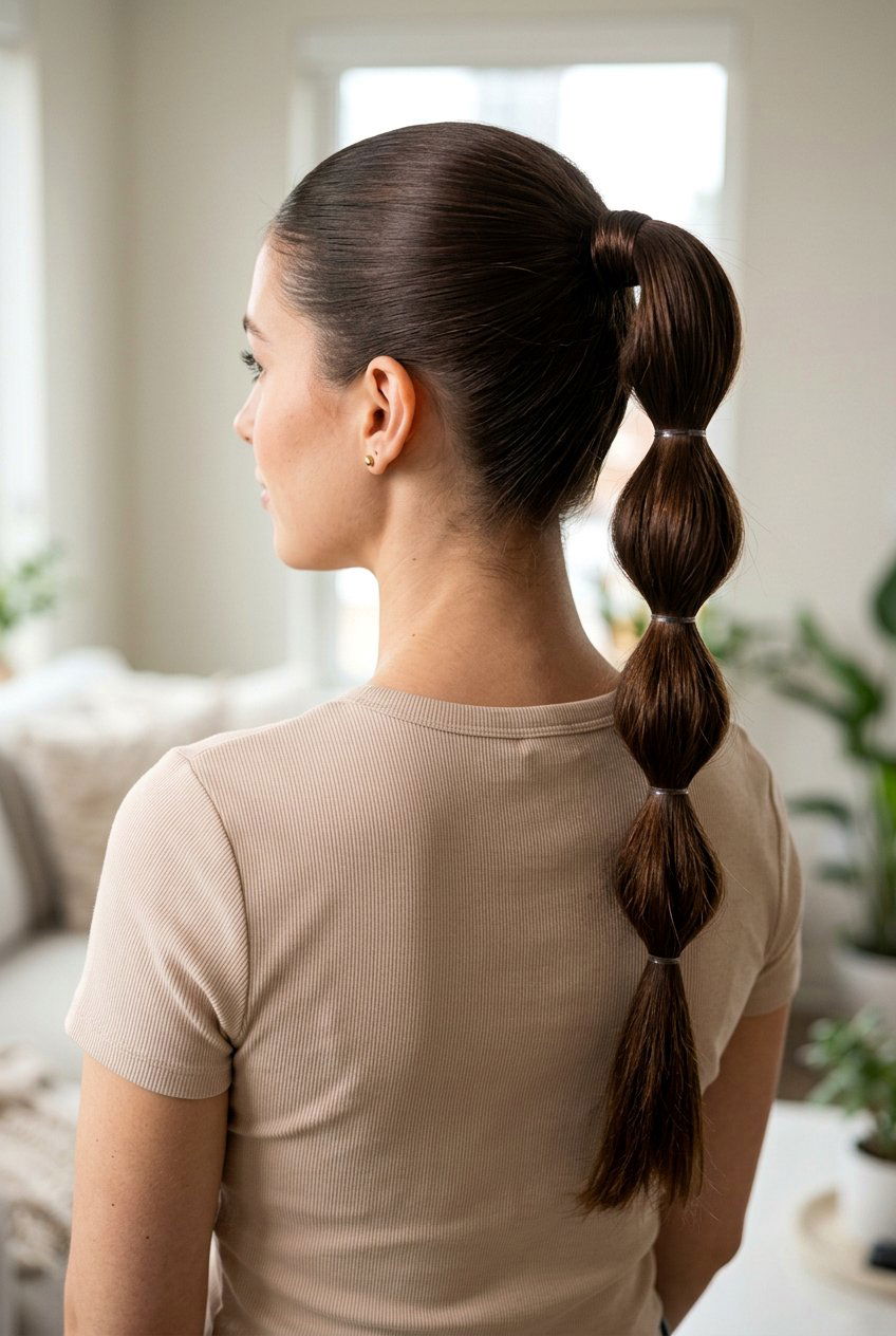 20 Gorgeous Bubble Ponytail Ideas for Long Hair to Try Now