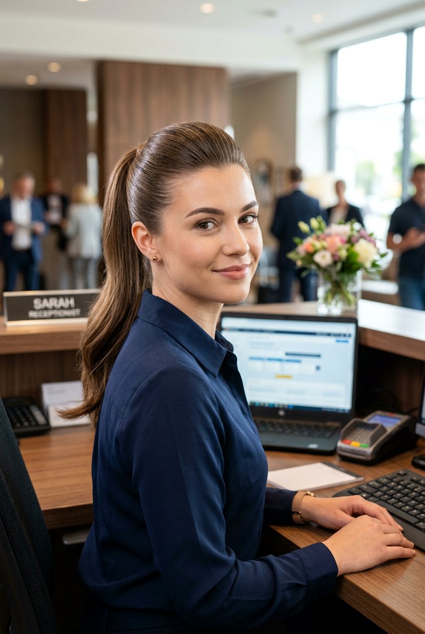 Classic High Ponytail For Receptionist - 20 receptionist hairstyles for women - 20 receptionist hairstyles for women