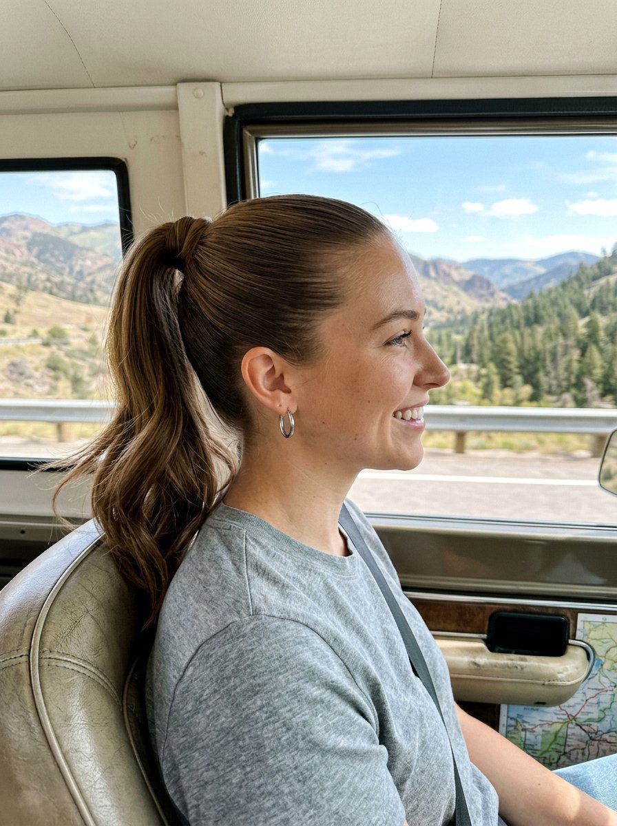Classic High Ponytail For Road Trips - 20 road trip ponytail hairstyles - 20 road trip ponytail hairstyles