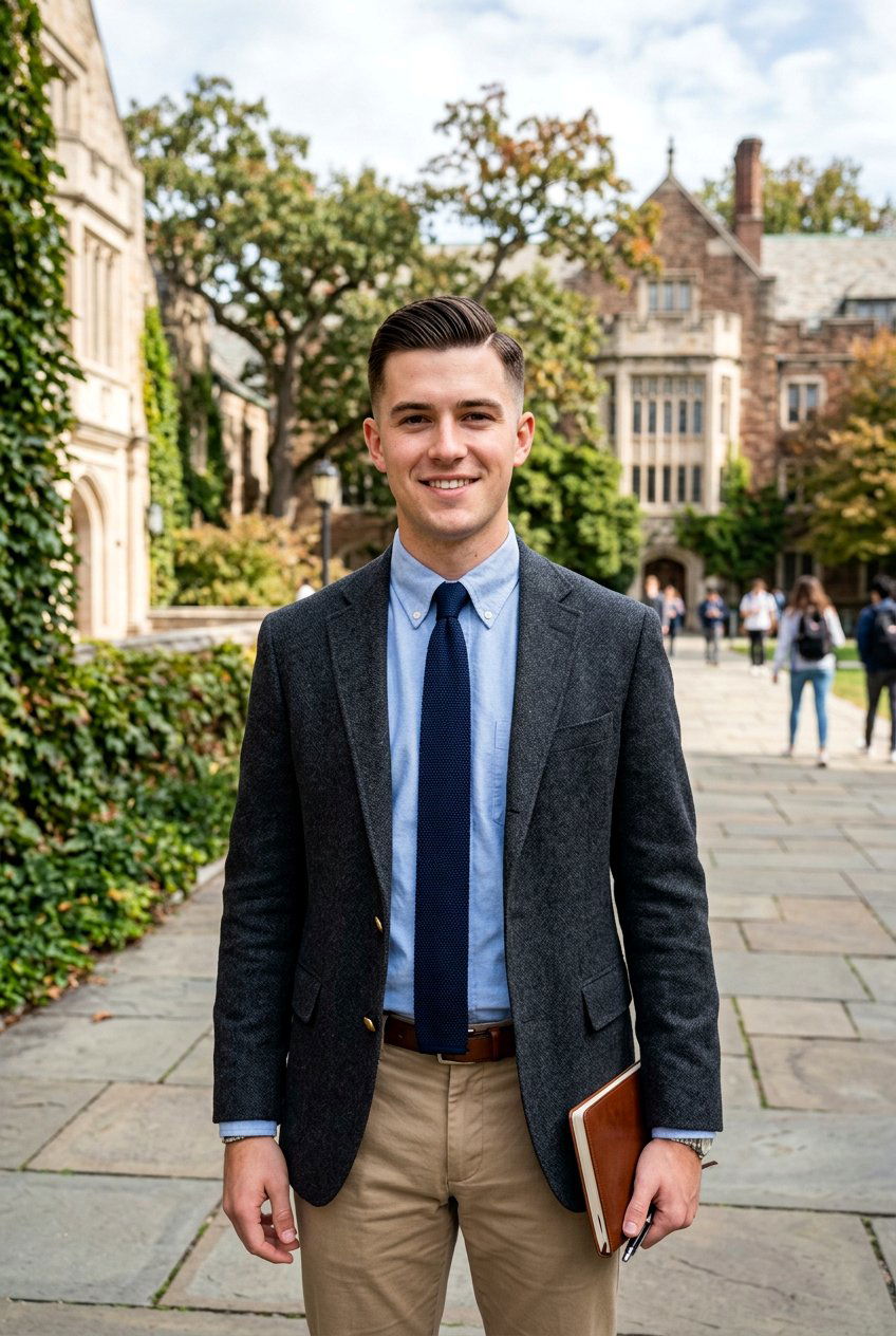 Classic Ivy League - 20 mens haircut for longer face shape - 20 men’s haircut for longer face shape