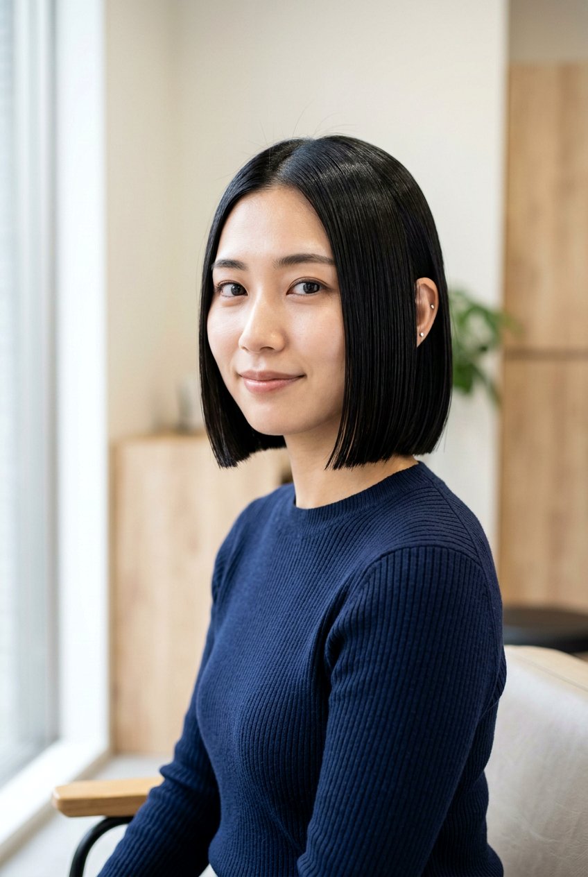 Classic Japanese Bob - 20 japanese hairstyles for women - 20 japanese hairstyles for women