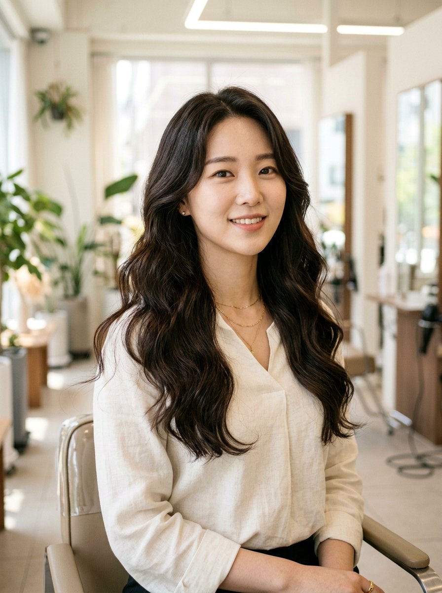 Classic Korean Long Wave Perm - 20 korean wave perm for long hair - 20 korean wave perm for long hair