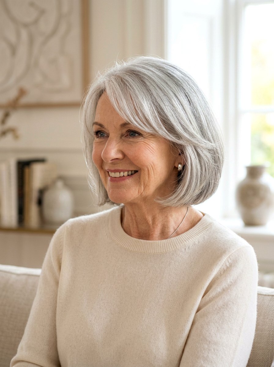 Classic Layered Bob - 20 layered bob for women over 70 - 20 layered bob for women over 70