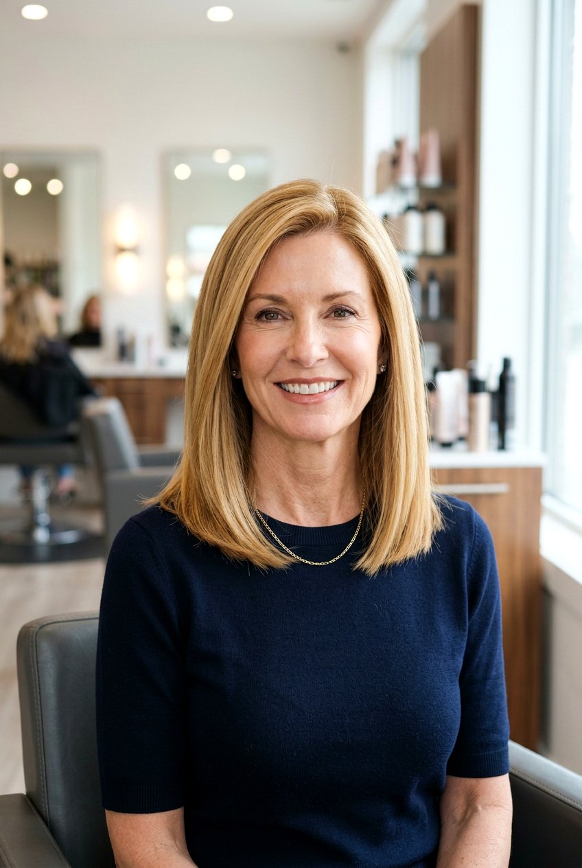 Classic Lob Haircut - 20 best haircuts for women over 50 - 20 best haircuts for women over 50