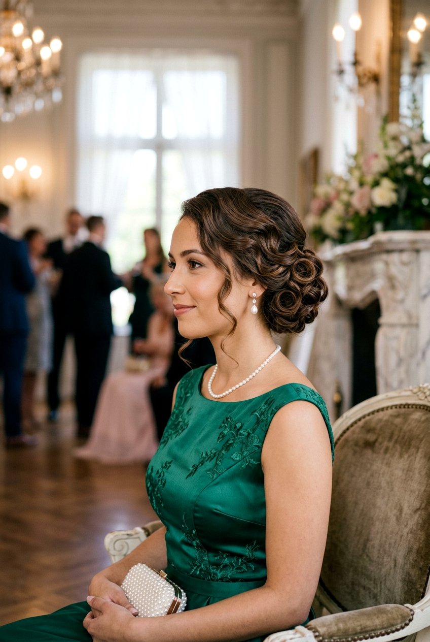 Classic Low Pin Curl Updo - 20 pin curl updo hairstyle - 20 pin curl updo hairstyle