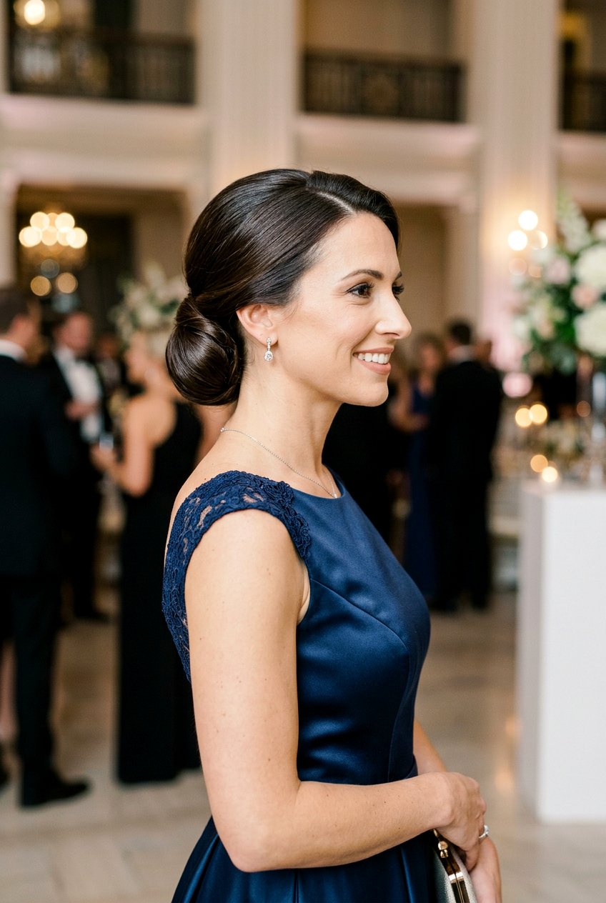 Classic Low Side Bun - 20 formal wedding guest side bun - 20 formal wedding guest side bun