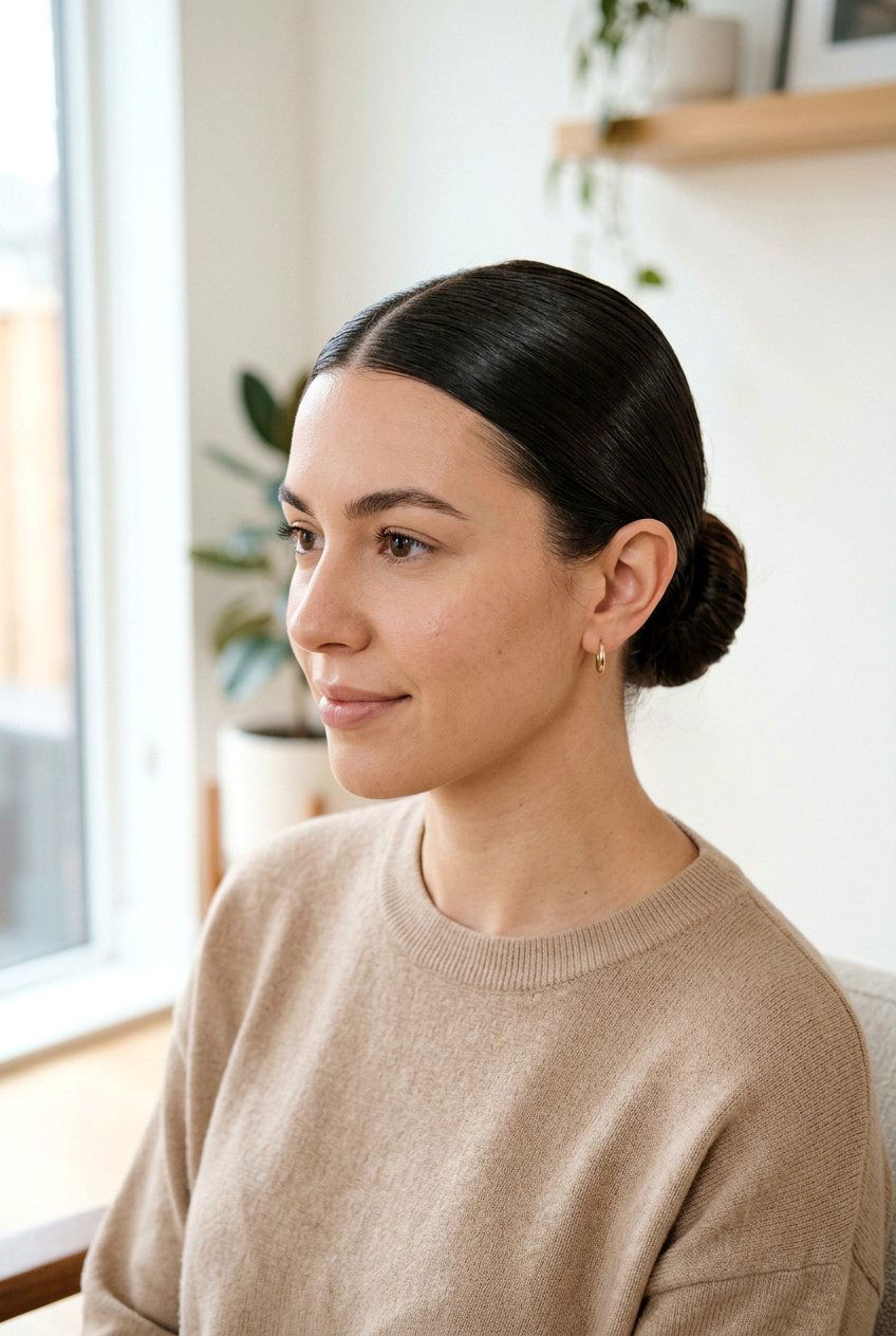 20 Effortless Clean Girl Slick Bun Hairstyles to Try Now