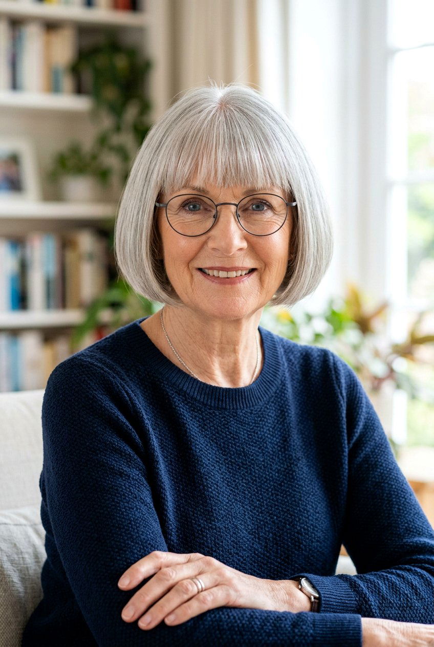 Classic Pageboy Haircut - 20 hairstyles for women over 60 with glasses - 20 hairstyles for women over 60 with glasses