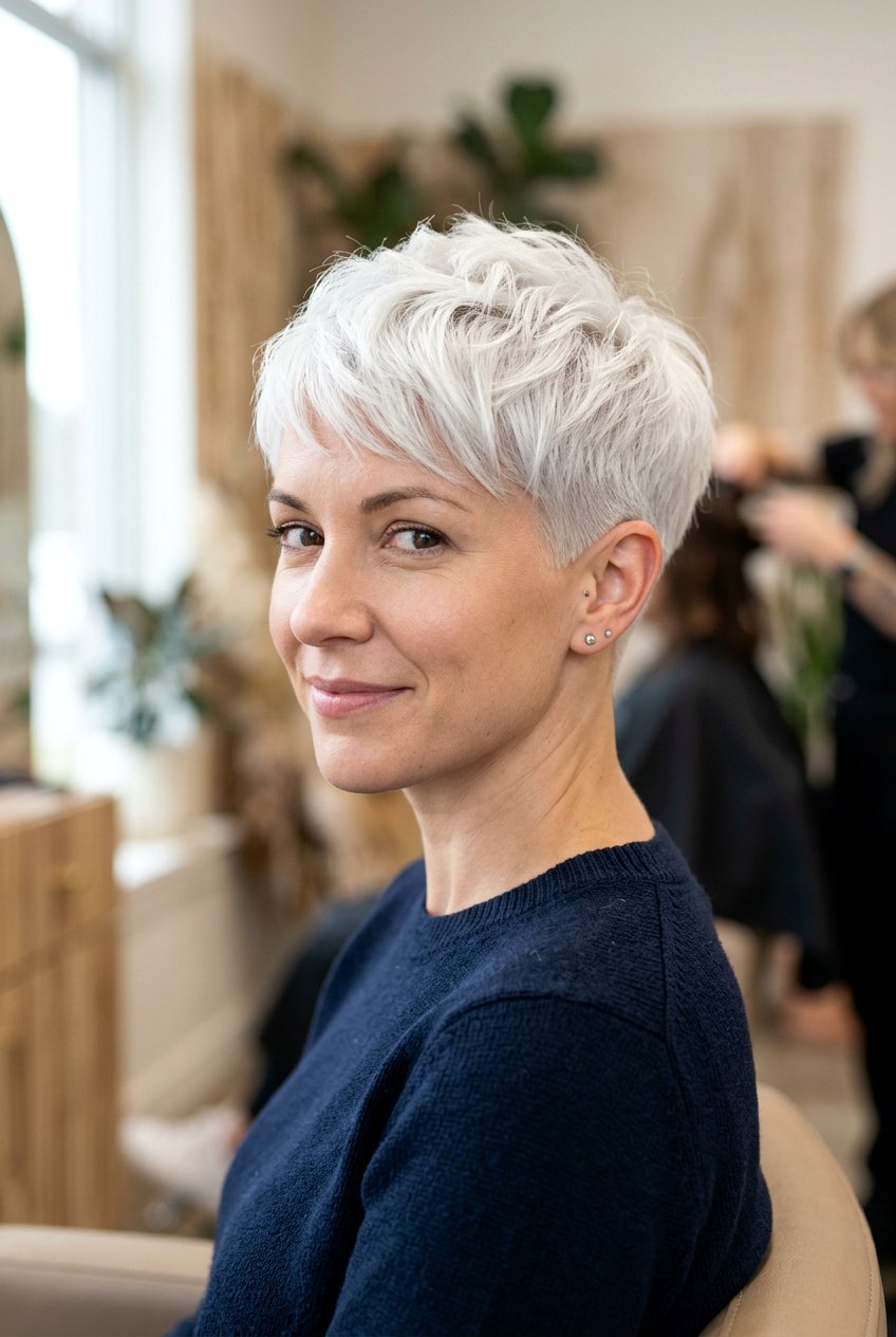 Classic Pixie Cut - 20 short hairstyles for women over 40 - 20 short hairstyles for women over 40