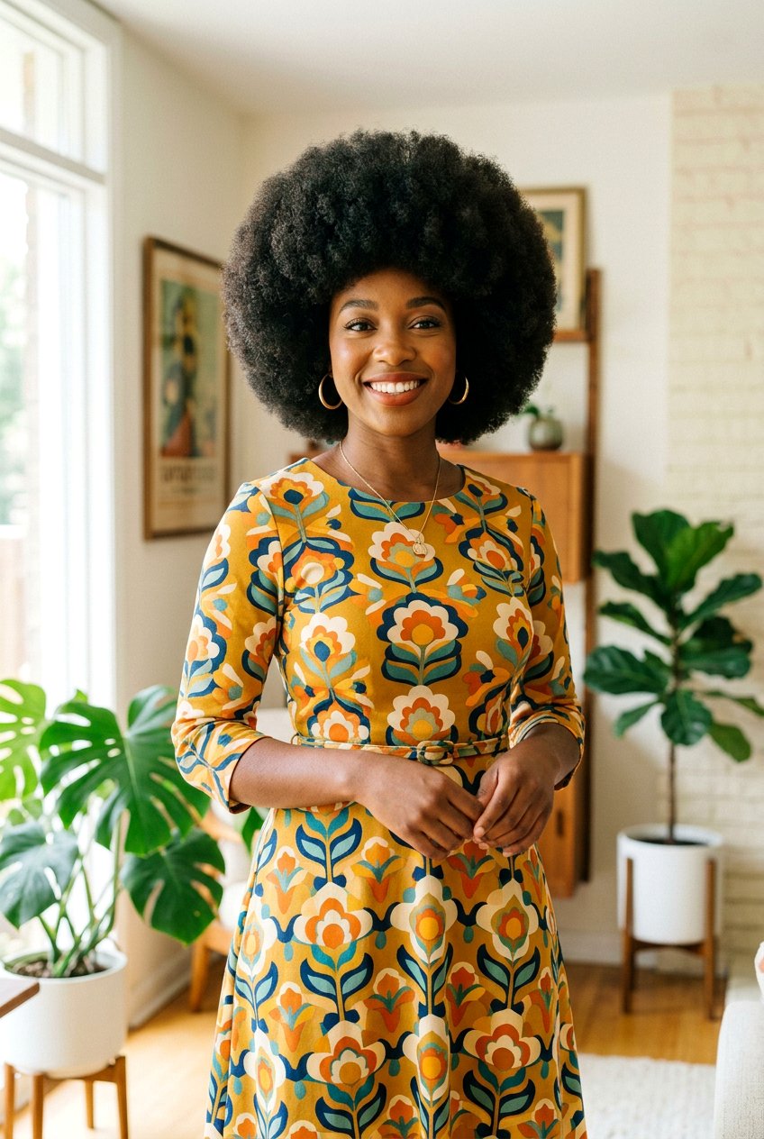 Classic Rounded Afro - 20 black women mature short haircut ideas - 20 black women mature short haircut ideas