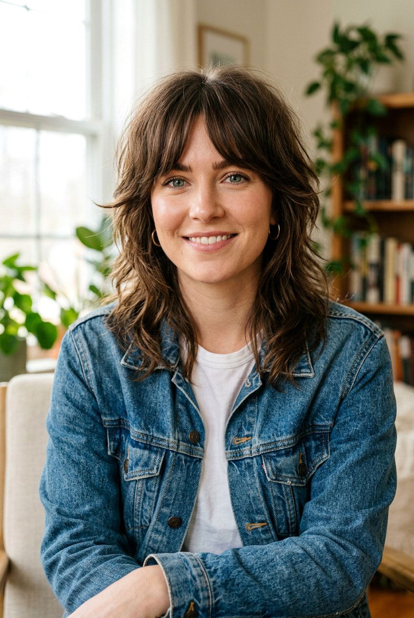 Classic Shag With Curtain Bangs - 20 shag haircut with curtain fringe - 20 shag haircut with curtain fringe