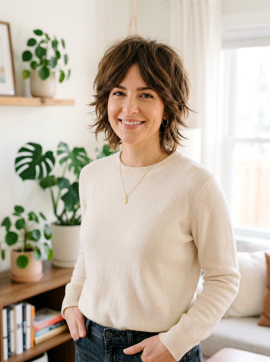 Classic Short Shag - 20 short shag for women over 50 with fine hair