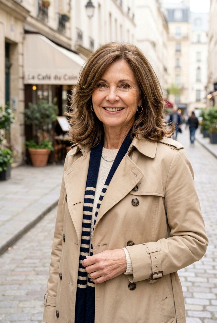 Classic Shoulder Length Layers - 20 shoulder length layers for women over 60 - 20 shoulder length layers for women over 60