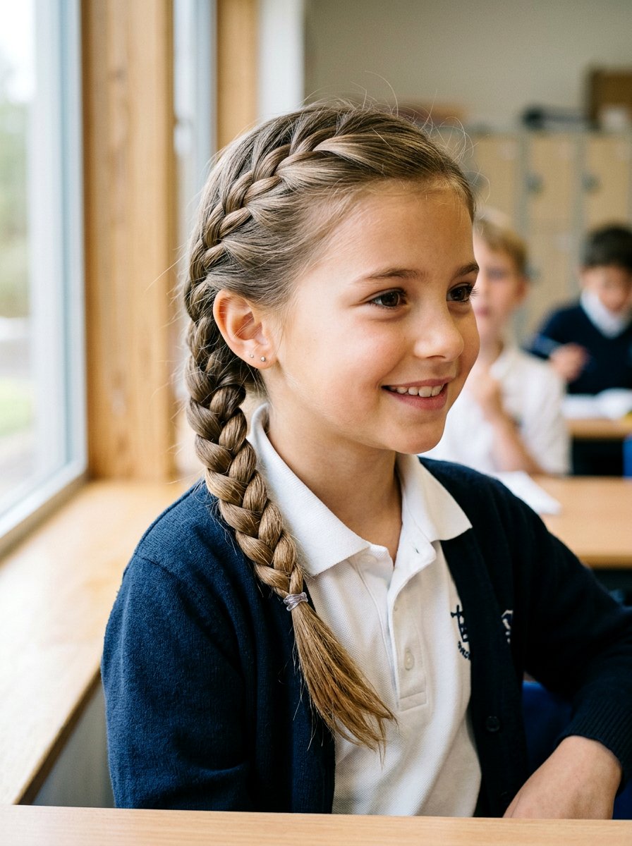 Classic Side Braid - 20 school side braid hairstyle - 20 school side braid hairstyle