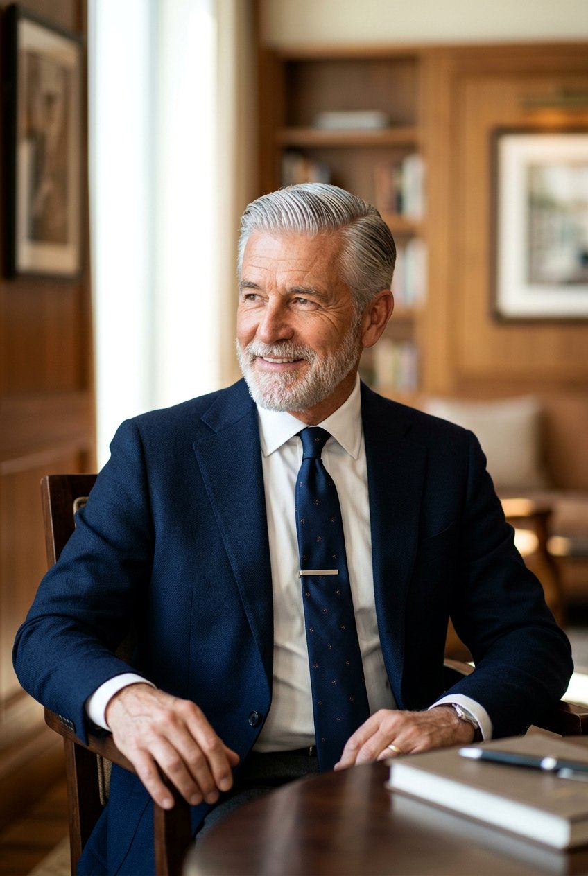 Classic Side Part - 20 comb over for older men - 20 comb over for older men