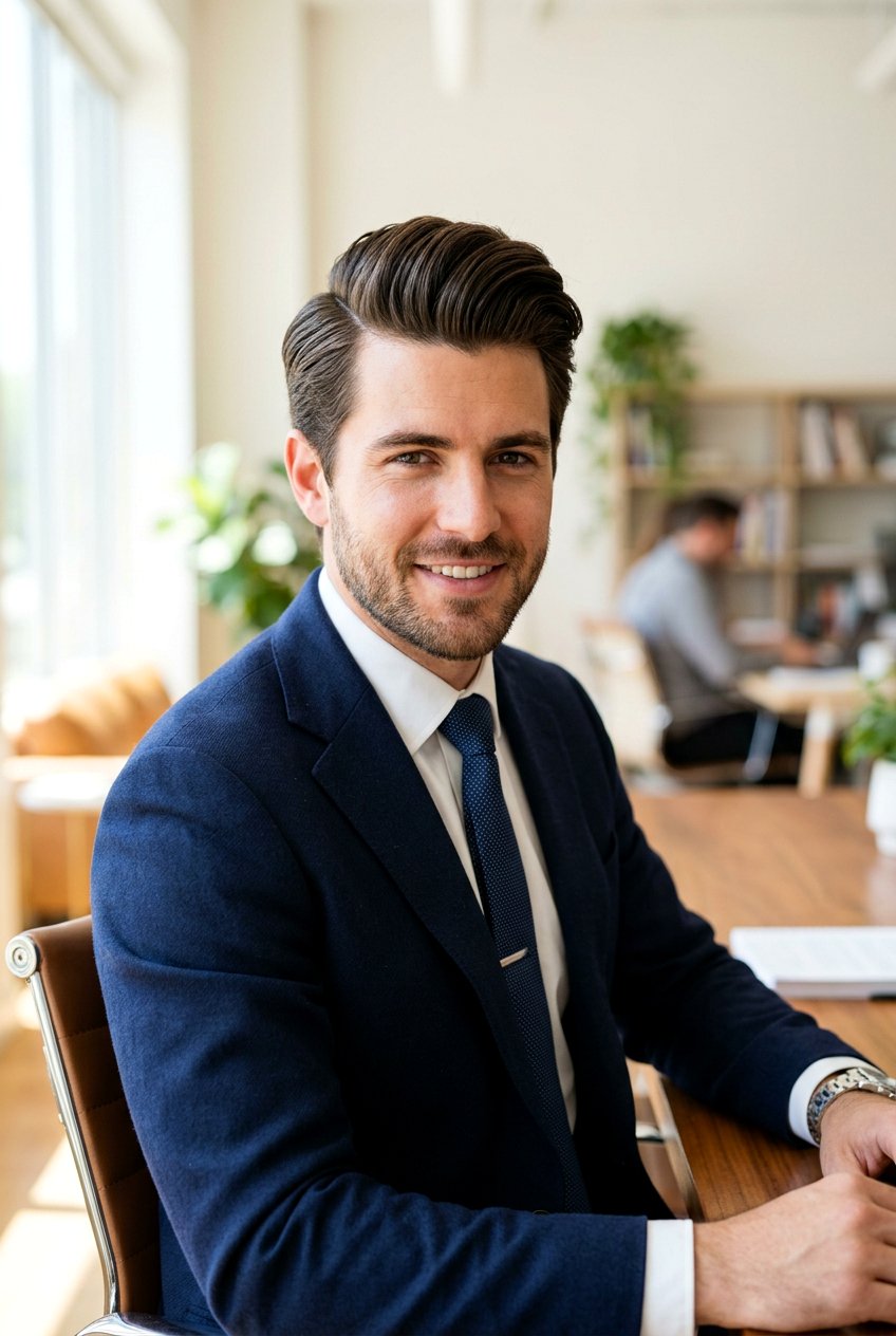 Classic Side Part - 20 mens haircut for heart shaped face - 20 men’s haircut for heart shaped face