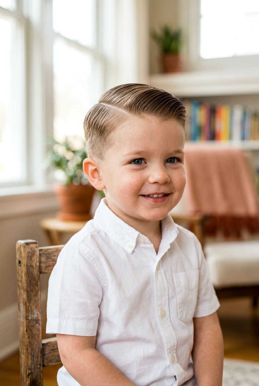 Classic Side Part - 20 first haircut styles for toddler boys - 20 first haircut styles for toddler boys
